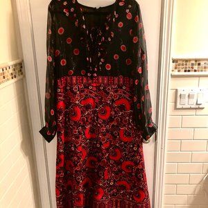 Anna Sui Multicolored Maxi Dress Size 12